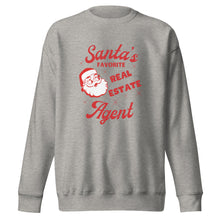 Load image into Gallery viewer, Unisex Premium Sweatshirt Santa&#39;s Favorite Real Estate Agent