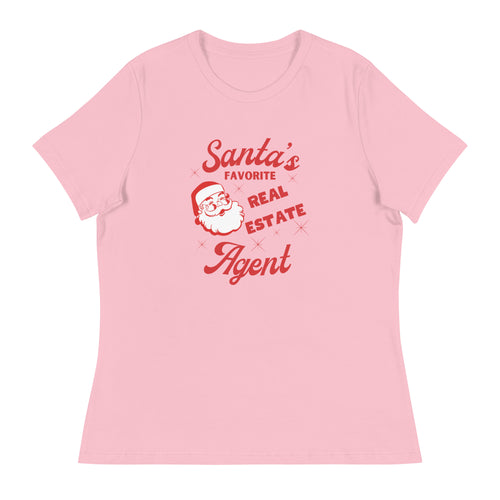 Women's Relaxed T-Shirt Santa's Favorite Real Estate Agent