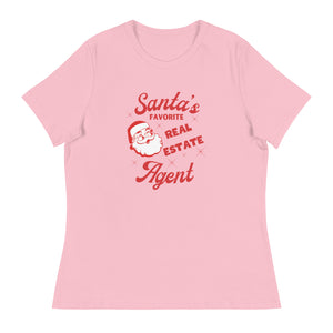 Women's Relaxed T-Shirt Santa's Favorite Real Estate Agent