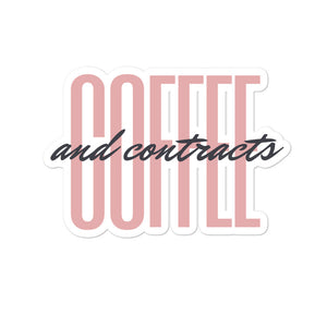 COFFEE AND CONTRACTS Sticker