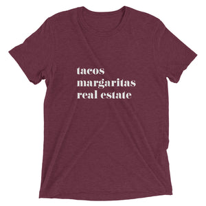 Tacos Margaritas Real Estate Short sleeve t-shirt