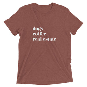 Dogs Coffee Real Estate Short sleeve t-shirt