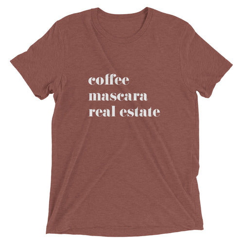 Coffee Mascara Real Estate Short sleeve t-shirt