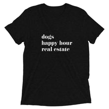 Load image into Gallery viewer, Dogs Happy Hour Real Estate Short sleeve t-shirt