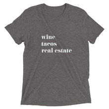 Load image into Gallery viewer, Wine Tacos Real Estate Short sleeve t-shirt