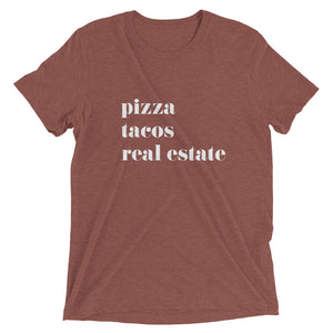 Pizza Tacos Real Estate Short sleeve t-shirt