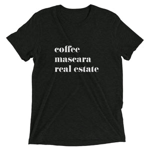 Coffee Mascara Real Estate Short sleeve t-shirt