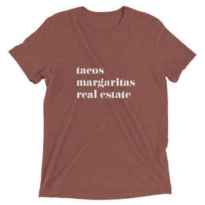 Tacos Margaritas Real Estate Short sleeve t-shirt